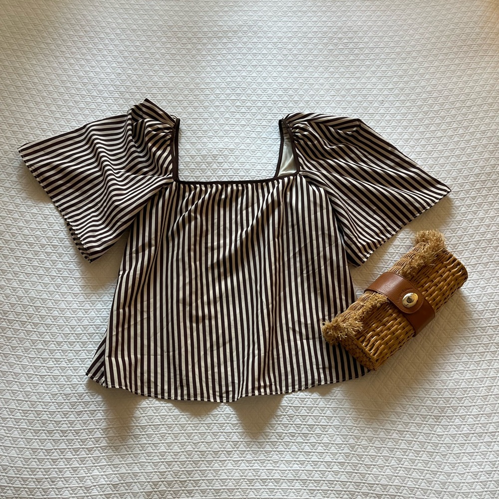 Tuckernuck square neck blouse